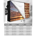 thumbnail image 2 of Farmhouse American Flag Outdoor TV Cover 52-55 Inch Weatherproof, Retro Vintage USA Flag Outdoor TV Covers, Waterproof TV Covers for Outside TV, 2 of 7
