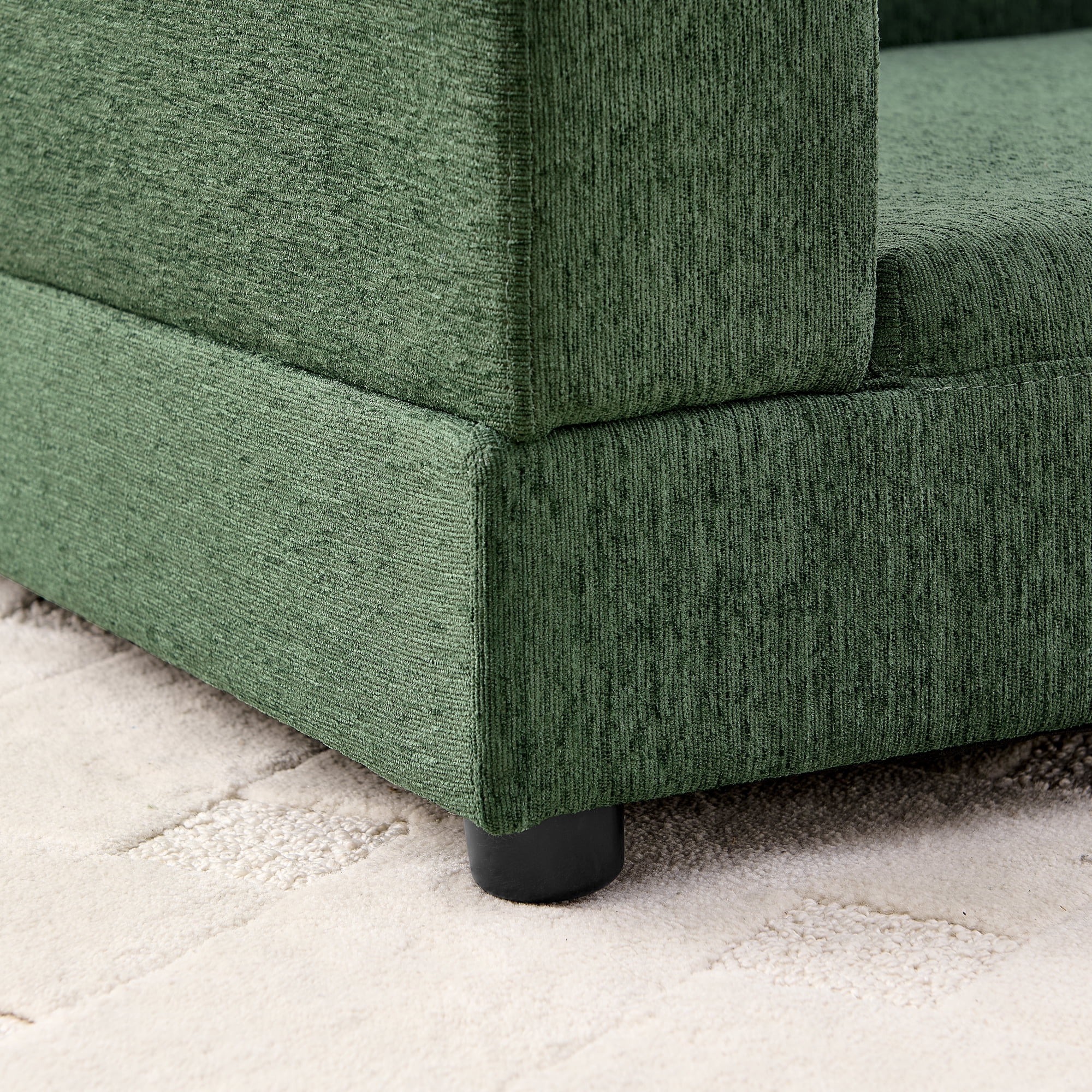 ZephyPaws Oversized Dog Sofa Couch for Medium/Large Dogs with Backrest and Armrest,57" Memory Foam Dog Sofa Bed,Modern Elevated Pet Couch Bed with Legs,Green
