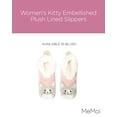 thumbnail image 2 of MeMoi Women's Kitty Embellished Plush Lined Slippers - Womens - Female (M-L, Blush), 2 of 7