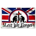 thumbnail image 3 of Bayyon UK Remembrance Day Grommet Flag Veteran Day Lest We Forget Flag Banner with Grommets 3x5Feet Man cave Decor, 3 of 6