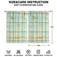 thumbnail image 2 of Vintage Teal Wood Grain Curtains-blackout Curtains Bedroom Decor Living Room Darkening Grommet Window Drapes 2 Panels Set 41"x63", 2 of 2