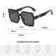 thumbnail image 2 of Gafas de sol anti-ultravioleta de gama alta de las gafas de sol de la moda del marco grande cuadrado, hechas de TR, 2 of 5