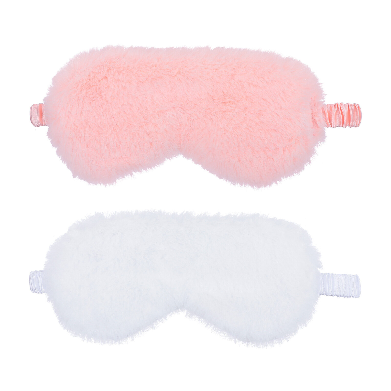 2pcs Plush Eye Mask Sleeping Eye Covers Blindfolds for Women Girls