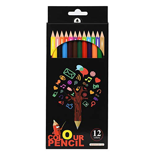 WEIBO 12-color Colored Pencils Set for Adults and Kids Arts Coloring Books,Artists Kit With Vibrant Colores Drawing Pencils for Sketching 