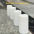 thumbnail image 5 of Ceestyle Outdoor Solar Powered Candles - 3.25" x 6" Waterproof LED Flameless Pillar Candle Set,Rechargeable Solar Battery Included,White Resin,Waterproof for Patio Decor - 4 Pack, 5 of 6