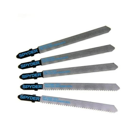 Spyder 5-Piece Bi-Metal T-Shank Metal Cutting Jig Saw Blade Set 300063