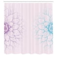 thumbnail image 2 of Ambesonne Dahlia Flower Shower Curtain, Sunflower Like Petals, 69"Wx75"L, Dark Seafoam, 2 of 4