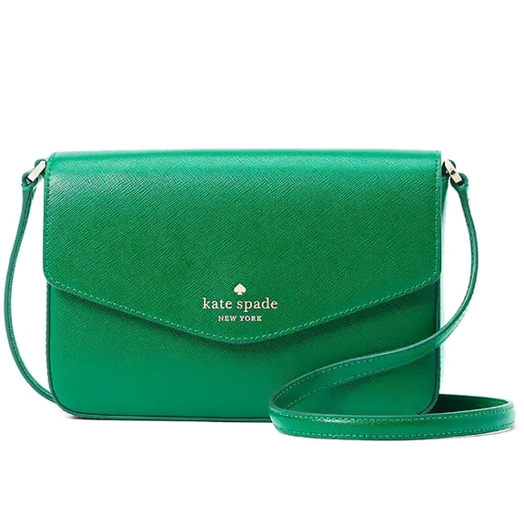 Kate Spade New York Women's Saffiano Leather Sadie Envelope Crossbody Bag (Green Bean)