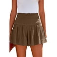 thumbnail image 3 of Pantalones cortos casuales, pantalones cortos de cintura alta fruncidos, pantalones cortos de cintura alta, pantalones cortos de verano, integración sin costuras, 3 of 6