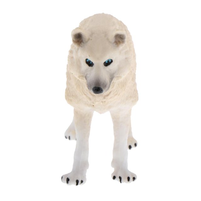 Mini s de modelo de animal de plástico, accesorios de aprendizaje, blanco Sunnimix Figuras de acción de vida silvestre