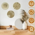 thumbnail image 4 of EUWBSSR 3Pcs Metal Plate Wall Decor Gold Disc Wall Art Modern Style Abstract Wall Decorations Gold Wall Art Hanging Sculptures for Living Room Bedroom, 4 of 9