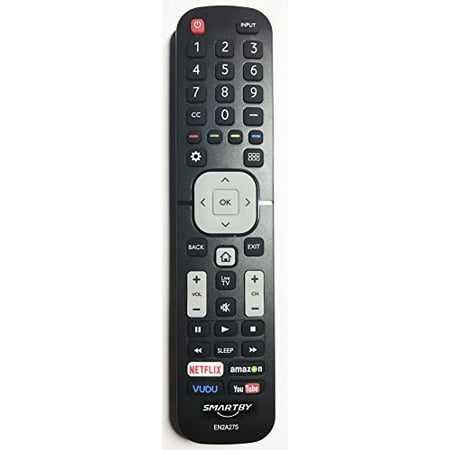 smartby en2a27s tv remote control for sharp 4k ultra led smart hdtv 55h6b, 50h7gb, 50h6b,