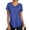 Blue, variant on Womens Workout Tops V Neck Tee Shirts Quick Dry Athletic Shirts Women Loose Gym Running Tops