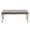 Grey + Fabric + Rubber Wood + Foam+2, variant on LIANGKA 43.3 Inch French Vintage Tufted Bench Carved Upholstered Ottoman For Bedroom Entryway And Living Room