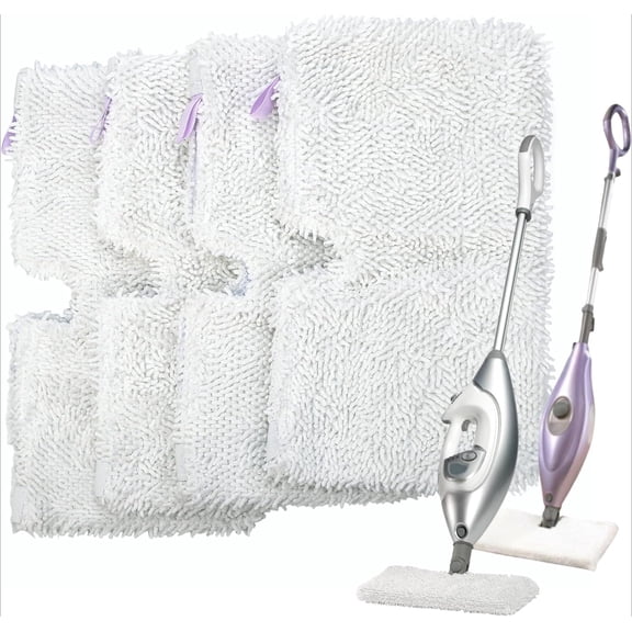 4-Pack Double-Sided Microfiber Washable Steam Mop Pads, Replacement Refills for Shark Steam Pocket Mop Models S3501 S3601 S3500 S3901