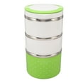 thumbnail image 1 of Contenedor térmico apilable de acero inoxidable a prueba de fugas que conserva la frescura Fiambrera térmica portátil para fiestas Verde, 1 of 10