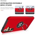 thumbnail image 3 of Galaxy S24 Plus Case for Samsung Galaxy S24 Plus Case  Grade Shockproof Built-in Ring Holder Kickstand Car Mount  Heavy Duty Protective Case for Galaxy S24+ Plus Phone Case (Red), 3 of 15