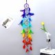 thumbnail image 4 of Atrapasueños arcoiris largo 7 chakras Piña rosa - Atrapasueños indio hecho a mano en cuentas y plumas - Atrapasueños multicolor y artesanal, 4 of 5