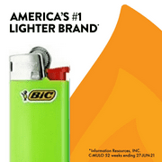 BIC Mini Pocket Lighters 4 Count Lime Green Small Lighters Compact Utility Travel Size