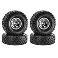 thumbnail image 2 of lionlar 4 Pcs Roues et Pneus de Voiture RC Remplacement pour 90046 1/10 RC Noir, 2 of 9