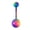 8, variant on Jiaroswwei 1/9Pcs Women Color Coat Dual Ball Barbell Belly Button Navel Ring Piecing Jewelry
