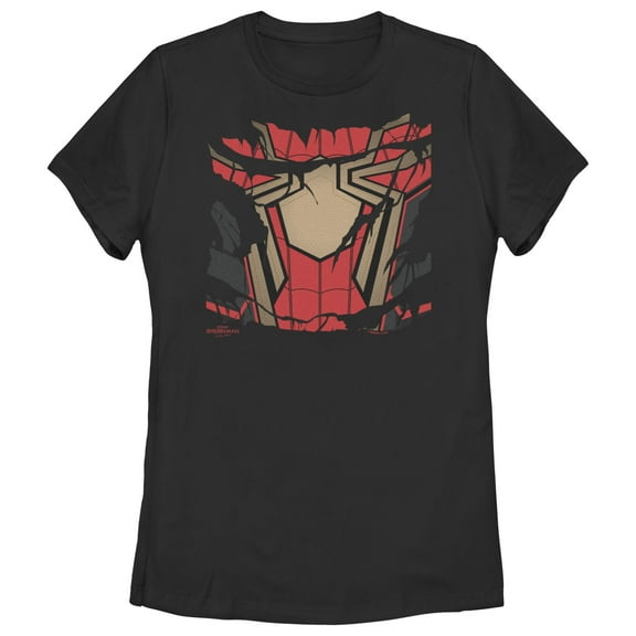 Women's Marvel Spider-Man: No Way Home Ripped Iron Suit Graphic Tee Black Small