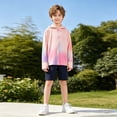 thumbnail image 3 of LRen Boys Rash Guard Hoodie UPF 50+ Long Sleeve Swim Shirt Kids Sun Protection Fishing Shirt Toddler to Youth Summer Beach Outdoor Tops, 3 of 9
