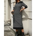 thumbnail image 4 of Womens Long Sleeve Striped Boho Midi Bodycon Dress Long Dresses for Women 2024 Casual Spring Alsol Lamesa, 4 of 6