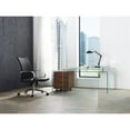thumbnail image 2 of Casabianca Home Rio Office Desk In Clear Glass With Storage, 2 of 5