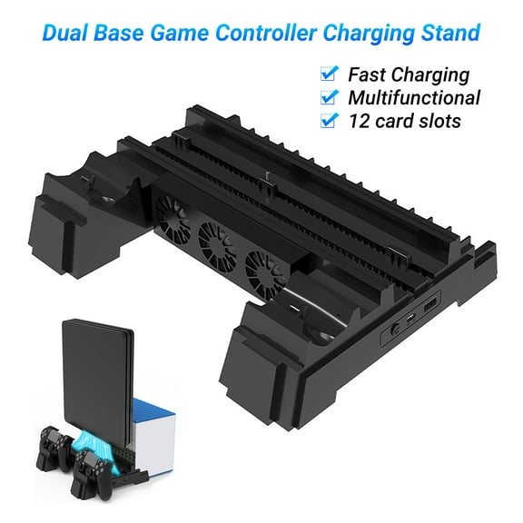 Joernso -360 Charging Dock Heat Dissipation Fast Charging Multifunctional Dual Base Game Controller Charging Stand for PS4 SLIM PRO