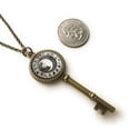 thumbnail image 5 of Ancient Alchemy Lunar Calendar Brass Skeleton Key Necklace for Women, Gift for Women, 5 of 7