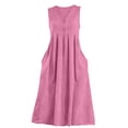 thumbnail image 5 of yillto Summer Dress Womens Sleeveless V Neck Pullover Dresses Casual Plain Maxi Dress with Pockets, 5 of 5