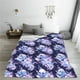 thumbnail image 5 of Balery blue starry sky Skull flower Manta de Felpa Suave y Acogedora – Cobija de Franela Aterciopelada para Cama, Lavable y Cálida para Sofá, Mascotas, Transpirable-40"x30", 5 of 7