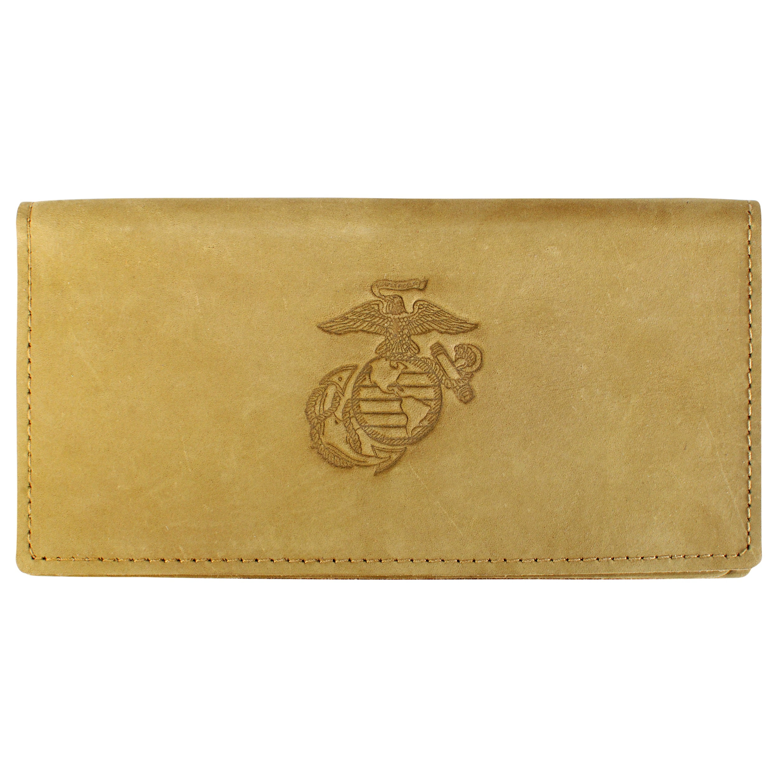 TPK Checkbook Holder United States Marine Corps Olive, Nubuck Suede