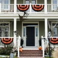 thumbnail image 4 of Halloween Flags for Outside - 6×3 Ft Halloween Bunting Half Fan Hanging Pleated Flag Banner, Fan Flag Bunting Outdoor Flag for Halloween Indoor Outdoor House Holiday Yard Decorations Party Props, 4 of 7
