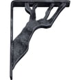 thumbnail image 3 of Ekena Millwork 2"W x 7 1/2"D x 10"H Damon Wrought Iron Bracket, (Triple center brace), Antiqued Pewter, 3 of 10