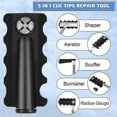 thumbnail image 2 of Pool Cue Tips Repair Tool, Pool Stick Tip Shaper Scuffer Aerator Burnisher Radius Gauge, 5 In 1 Bill, 2 of 4
