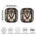 thumbnail image 4 of Renewold Windshield Sun Shade 2 Pieces Foldable Car Front Window Sunshade Universal Fit Most Cars SUV Truck Van, Southwestern American Tribal Tribal Wolf, 4 of 6