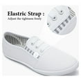 thumbnail image 3 of AOMAIS Women’s Slip On Canvas Shoes Sneakers Fashion Elastic Sneakers（White US7）, 3 of 12