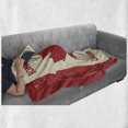 thumbnail image 6 of Canada Soft Flannel Fleece Blanket, Happy Canada Day Concept Bonne Fete du Canada Words on Grungy Flag Effect, Cozy Plush for Indoor and Outdoor Use, 50" x 60", Vermilion and Ivory, by Ambesonne, 6 of 6