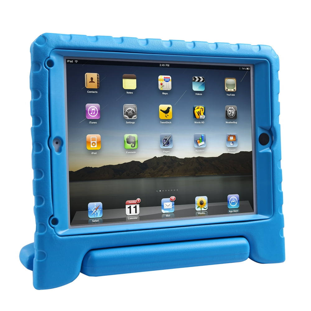 HDE iPad Air Bumper Case for Kids Shockproof Hard Cover Handle Stand