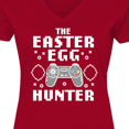 thumbnail image 4 of Inktastic Happy Easter The Easter Egg Hunter Gamer Women's V-Neck T-Shirt, 4 of 5