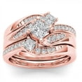 thumbnail image 3 of Rose Gold Diamond Ring Natural White Romantic Wedding Jewelry, 3 of 9