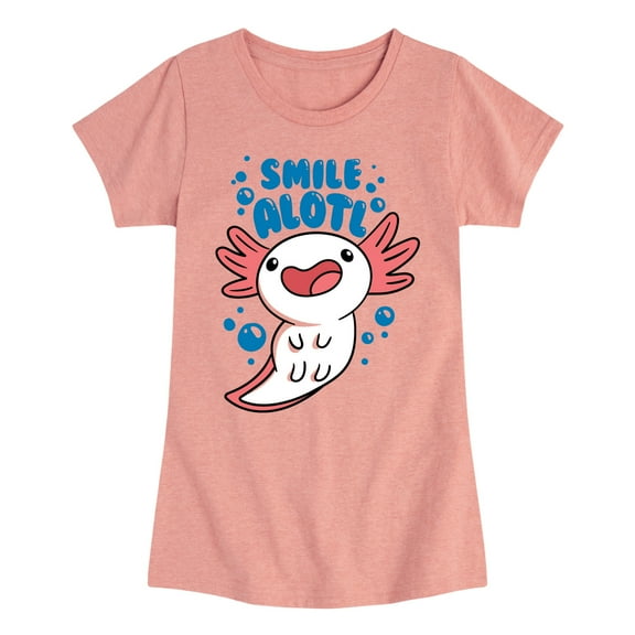 Instant Message - Smile Alotl - Toddler And Youth Girls Short Sleeve Graphic T-Shirt