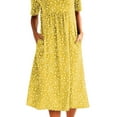 thumbnail image 4 of FASHIONWT Women Vintage Easter Printed Short Sleeve Crewneck Midi Pockets Dress, 4 of 4