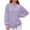 Purple, variant on Qiopertar Sweaters for Women Loose V Neck Long Sleeve Casual Oversized Tops Fall Winter Soft Lightweight Comfortable Blouse Black M