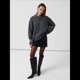 thumbnail image 4 of Suéter de Mujer, Cuello Redondo, Larga, Holgado, Tejido Suave, Dobladillo Acanalado, para Otoño e Invierno. Gris Oscuro Talla Única, 4 of 10