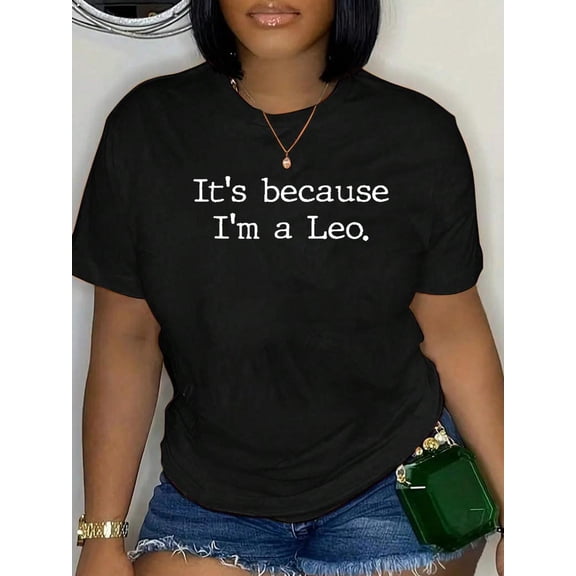 100% Cotton Leo Horoscope Gifts Women Men Zodiac Sign Astrology T-Shirt Small Women's Graphic Tee Casual Tops
