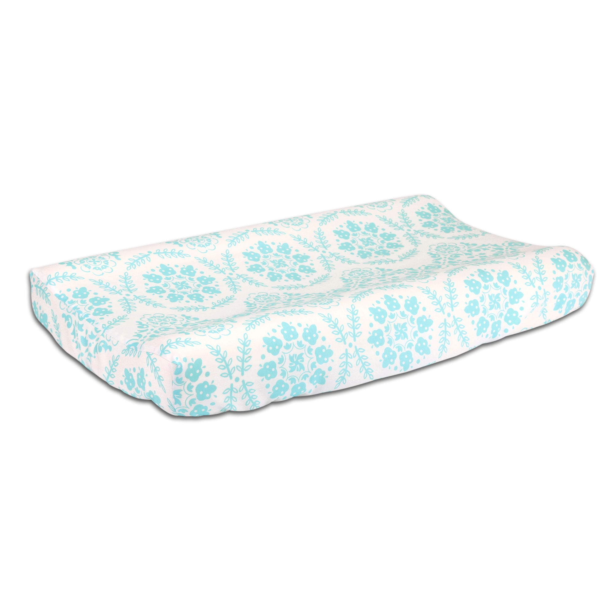 The Peanut Shell Baby Contoured Changing Pad Cover Teal Blue