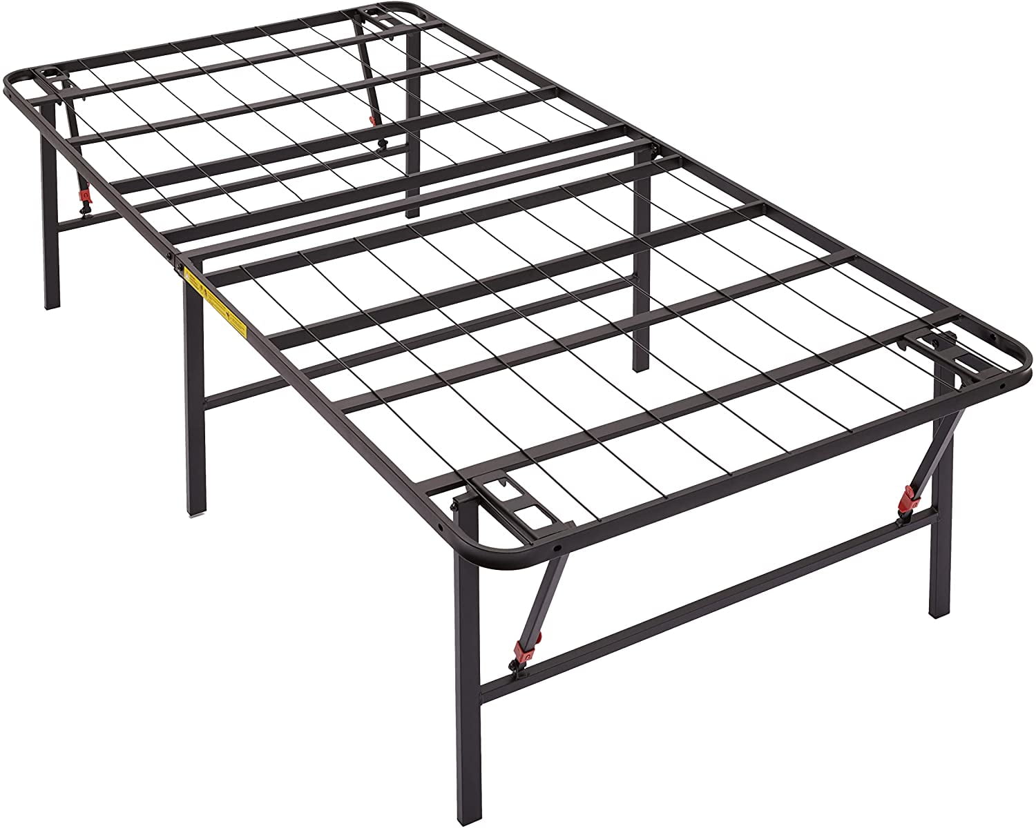 Foldable Metal Platform Bed Frame with Tool Free Setup, 18 Inches High